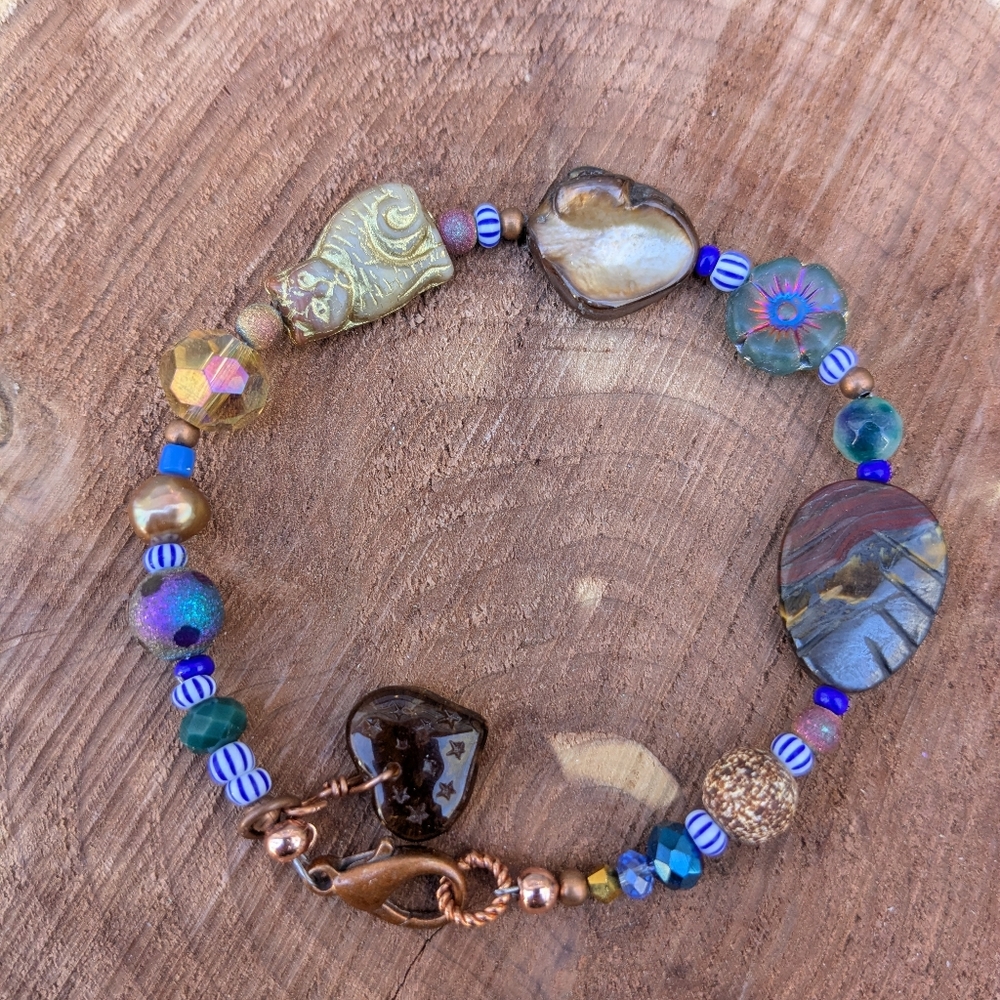 Colorful Beaded Cat Bracelet